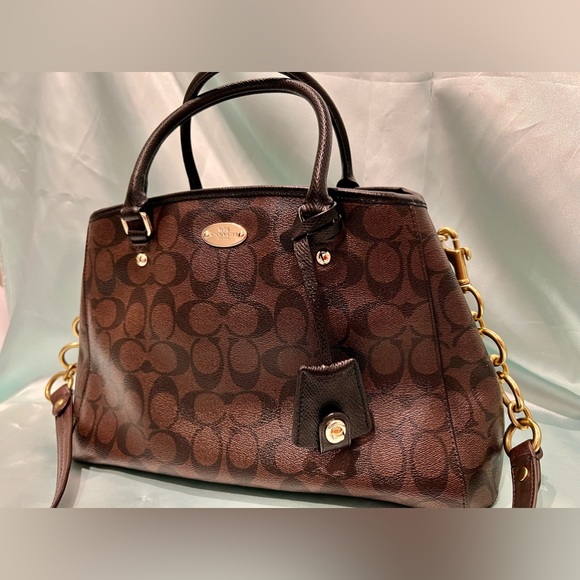 COACH - Signature Brown Leather Satchel limited edition runway Model - Picture 5 of 15